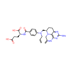 C=CCN(C[C@H]1CCc2nc(N)nc(N)c2N1CC=C)c1ccc(C(=O)N[C@@H](CCC(=O)O)C(=O)O)cc1 ZINC000040402047