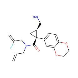 C=CCN(CC(=C)F)C(=O)[C@@]1(c2ccc3c(c2)OCCO3)C[C@H]1CN ZINC000029046886