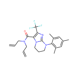 C=CCN(CC=C)C(=O)c1c(C(F)(F)F)nc2n1CCCN2c1c(C)cc(C)cc1C ZINC000049049875