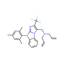 C=CCN(CC=C)Cc1c(C(F)(F)F)nc2n(-c3c(C)cc(C)cc3C)c3ccccc3n12 ZINC000028460379