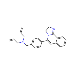 C=CCN(CC=C)Cc1ccc(C2=Cc3ccccc3C3=NCCN23)cc1 ZINC000013740216