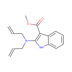 C=CCN(CC=C)c1[nH]c2ccccc2c1C(=O)OC ZINC000040412725