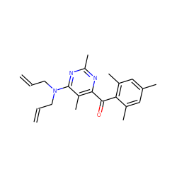 C=CCN(CC=C)c1nc(C)nc(C(=O)c2c(C)cc(C)cc2C)c1C ZINC000028369122