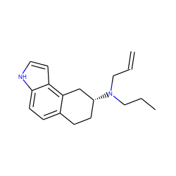 C=CCN(CCC)[C@@H]1CCc2ccc3[nH]ccc3c2C1 ZINC000013741732