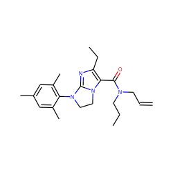 C=CCN(CCC)C(=O)c1c(CC)nc2n1CCN2c1c(C)cc(C)cc1C ZINC000028331584