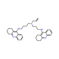 C=CCN(CCCCNc1c2c(nc3ccccc13)CCCC2)CCCNc1c2c(nc3ccccc13)CCCC2 ZINC000042834045