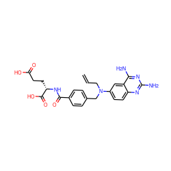 C=CCN(Cc1ccc(C(=O)N[C@@H](CCC(=O)O)C(=O)O)cc1)c1ccc2nc(N)nc(N)c2c1 ZINC000027519636