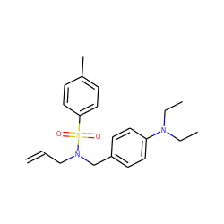 C=CCN(Cc1ccc(N(CC)CC)cc1)S(=O)(=O)c1ccc(C)cc1 ZINC000095588165