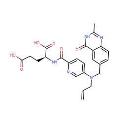 C=CCN(Cc1ccc2nc(C)[nH]c(=O)c2c1)c1ccc(C(=O)N[C@@H](CCC(=O)O)C(=O)O)nc1 ZINC000013821866