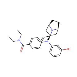 C=CCN1[C@H]2CC[C@@H]1C[C@H](N(c1ccc(C(=O)N(CC)CC)cc1)c1cccc(O)c1)C2 ZINC000103235783