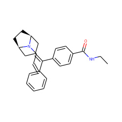 C=CCN1[C@H]2CC[C@@H]1CC(=C(c1ccccc1)c1ccc(C(=O)NCC)cc1)C2 ZINC000026189455