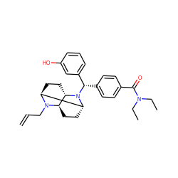 C=CCN1[C@H]2CC[C@H]3[C@H]1CC[C@H]2N3[C@@H](c1ccc(C(=O)N(CC)CC)cc1)c1cccc(O)c1 ZINC000103149650