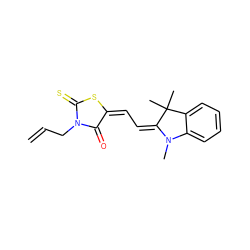 C=CCN1C(=O)/C(=C\C=C2\N(C)c3ccccc3C2(C)C)SC1=S ZINC000005128028