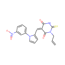 C=CCN1C(=O)/C(=C\c2cccn2-c2cccc([N+](=O)[O-])c2)C(=O)NC1=S ZINC000005067143