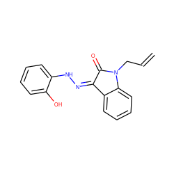 C=CCN1C(=O)/C(=N\Nc2ccccc2O)c2ccccc21 ZINC000102258089