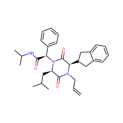 C=CCN1C(=O)[C@@H](CC(C)C)N([C@@H](C(=O)NC(C)C)c2ccccc2)C(=O)[C@H]1C1Cc2ccccc2C1 ZINC000028526167