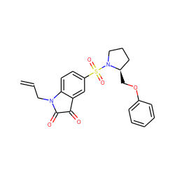 C=CCN1C(=O)C(=O)c2cc(S(=O)(=O)N3CCC[C@H]3COc3ccccc3)ccc21 ZINC000013863063