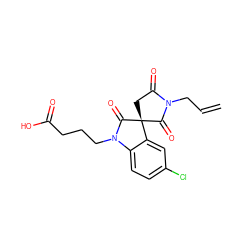 C=CCN1C(=O)C[C@]2(C1=O)C(=O)N(CCCC(=O)O)c1ccc(Cl)cc12 ZINC000014976530