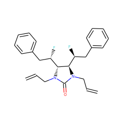 C=CCN1C(=O)N(CC=C)[C@H]([C@@H](F)Cc2ccccc2)[C@H]1[C@@H](F)Cc1ccccc1 ZINC000000841438