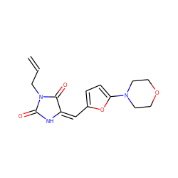 C=CCN1C(=O)N/C(=C/c2ccc(N3CCOCC3)o2)C1=O ZINC000004472457