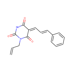 C=CCN1C(=O)NC(=O)/C(=C/C=C/c2ccccc2)C1=O ZINC000012343645