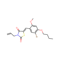 C=CCN1C(=O)S/C(=C\c2cc(Br)c(OCCCC)cc2OC)C1=O ZINC000299840065