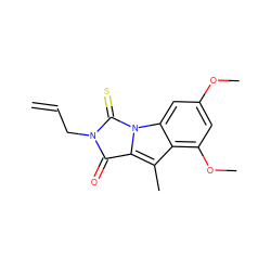 C=CCN1C(=O)c2c(C)c3c(OC)cc(OC)cc3n2C1=S ZINC000013487565