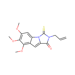 C=CCN1C(=O)c2cc3c(OC)c(OC)c(OC)cc3n2C1=S ZINC000013487555