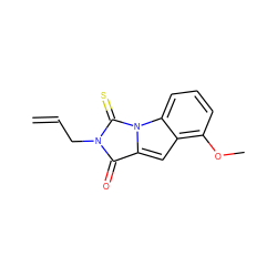 C=CCN1C(=O)c2cc3c(OC)cccc3n2C1=S ZINC000013487549