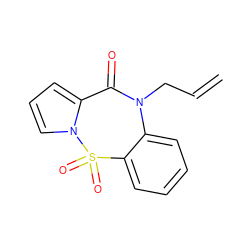 C=CCN1C(=O)c2cccn2S(=O)(=O)c2ccccc21 ZINC000005852488