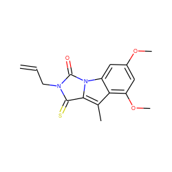 C=CCN1C(=O)n2c(c(C)c3c(OC)cc(OC)cc32)C1=S ZINC000013487568