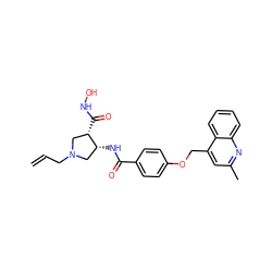 C=CCN1C[C@@H](NC(=O)c2ccc(OCc3cc(C)nc4ccccc34)cc2)[C@@H](C(=O)NO)C1 ZINC000029130239