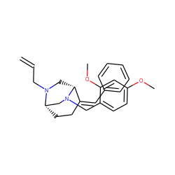 C=CCN1C[C@@H]2/C(=C\c3ccccc3)CC[C@H]1CN2Cc1ccc(OC)cc1OC ZINC000040422998