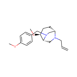 C=CCN1C[C@@H]2[C@@H](OC)CC[C@H]1CN2Cc1ccc(OC)cc1 ZINC000040862352