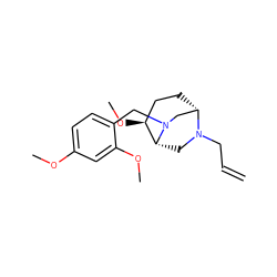 C=CCN1C[C@@H]2[C@@H](OC)CC[C@H]1CN2Cc1ccc(OC)cc1OC ZINC000040862652