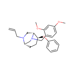 C=CCN1C[C@@H]2[C@@H](Oc3ccccc3)CC[C@H]1CN2Cc1ccc(OC)cc1OC ZINC000040951312