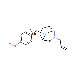 C=CCN1C[C@@H]2[C@H](OC)CC[C@H]1CN2Cc1ccc(OC)cc1 ZINC000040423228