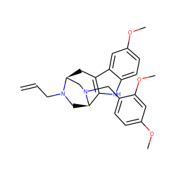 C=CCN1C[C@@H]2c3[nH]c4ccc(OC)cc4c3C[C@H]1CN2Cc1ccc(OC)cc1OC ZINC000040428668