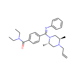 C=CCN1C[C@H](C)N(/C(=N\c2ccccc2)c2ccc(C(=O)N(CC)CC)cc2)C[C@H]1C ZINC000100801022