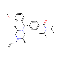 C=CCN1C[C@H](C)N([C@@H](c2ccc(C(=O)N(C(C)C)C(C)C)cc2)c2cccc(OC)c2)C[C@H]1C ZINC000022938806