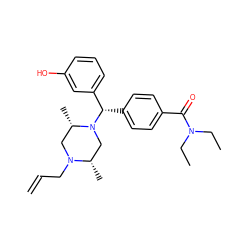 C=CCN1C[C@H](C)N([C@@H](c2ccc(C(=O)N(CC)CC)cc2)c2cccc(O)c2)C[C@@H]1C ZINC000019362743