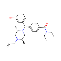 C=CCN1C[C@H](C)N([C@@H](c2ccc(C(=O)N(CC)CC)cc2)c2cccc(O)c2)C[C@H]1C ZINC000022027803