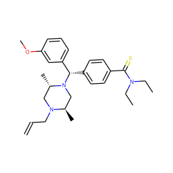 C=CCN1C[C@H](C)N([C@@H](c2ccc(C(=S)N(CC)CC)cc2)c2cccc(OC)c2)C[C@H]1C ZINC000028760446