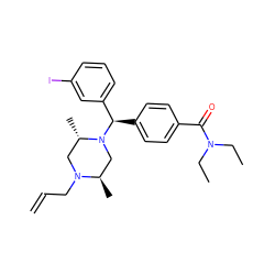 C=CCN1C[C@H](C)N([C@H](c2ccc(C(=O)N(CC)CC)cc2)c2cccc(I)c2)C[C@H]1C ZINC000027761934