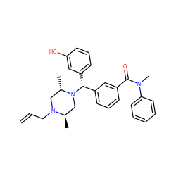 C=CCN1C[C@H](C)N([C@H](c2cccc(O)c2)c2cccc(C(=O)N(C)c3ccccc3)c2)C[C@H]1C ZINC000027720356