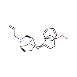 C=CCN1C[C@H]2/C(=C\c3ccccc3)CC[C@@H]1CN2Cc1ccc(OC)cc1 ZINC000042889962