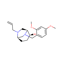 C=CCN1C[C@H]2[C@@H](O)CC[C@@H]1CN2Cc1ccc(OC)cc1OC ZINC000040829040