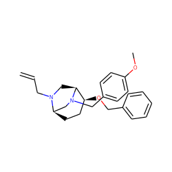 C=CCN1C[C@H]2[C@@H](OCc3ccccc3)CC[C@@H]1CN2Cc1ccc(OC)cc1 ZINC000040379170