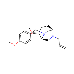 C=CCN1C[C@H]2[C@H](OC)CC[C@@H]1CN2Cc1ccc(OC)cc1 ZINC000040392919