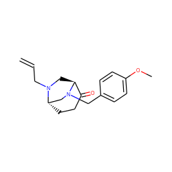 C=CCN1C[C@H]2C(=O)CC[C@H]1CN2Cc1ccc(OC)cc1 ZINC000101193476